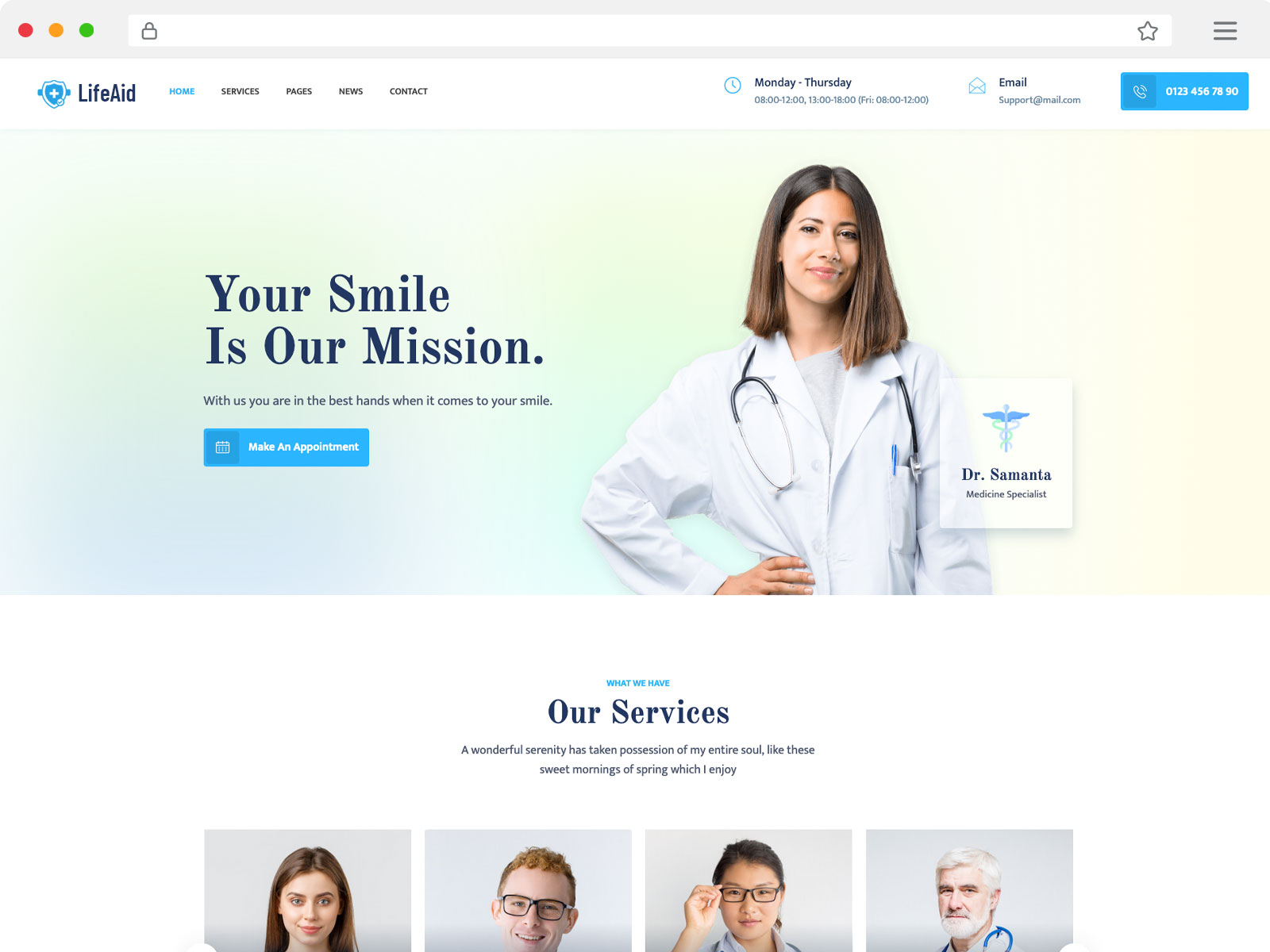 Medical & Clinic WordPress Theme