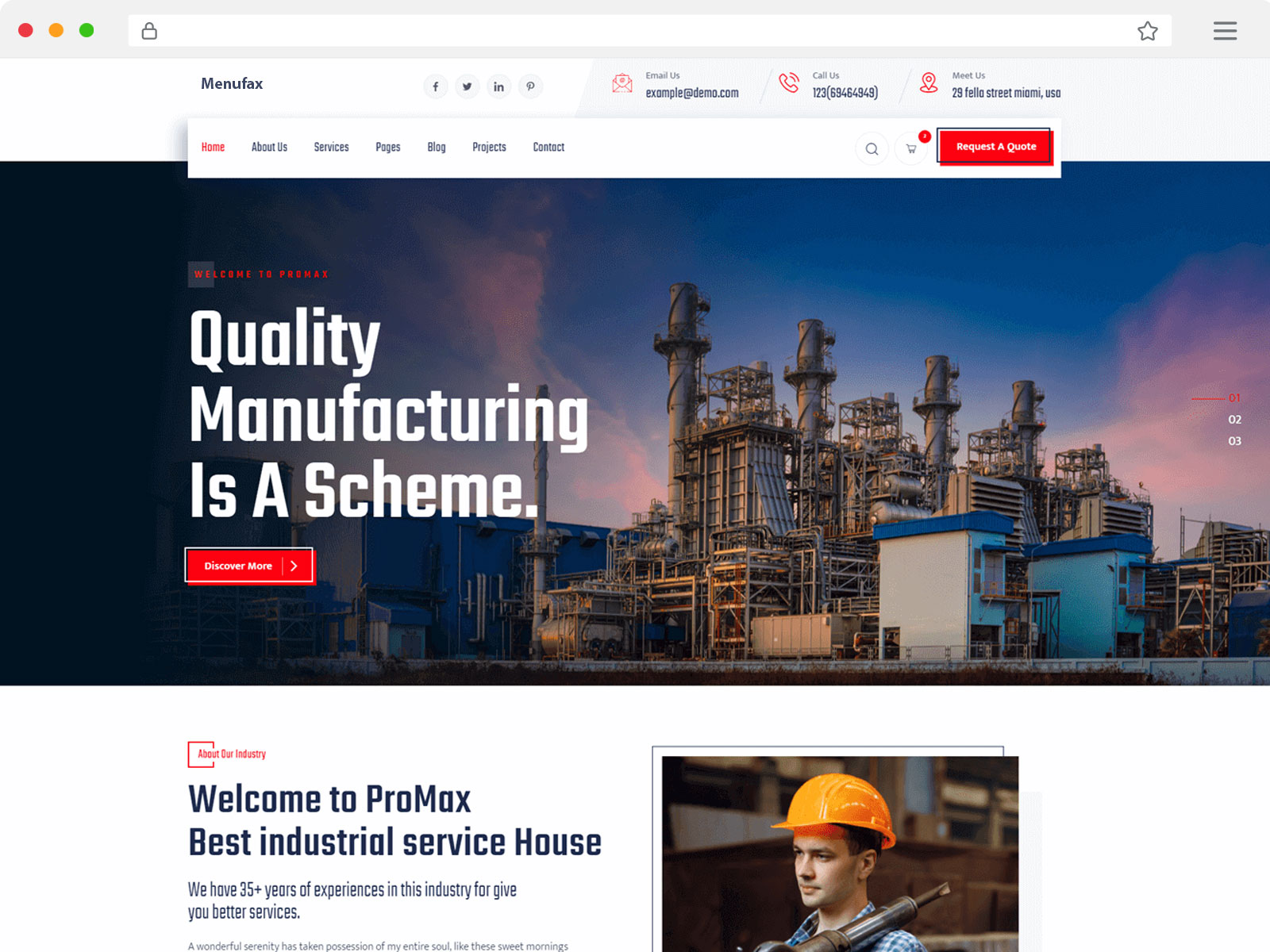 Industry & Factory WordPress Theme