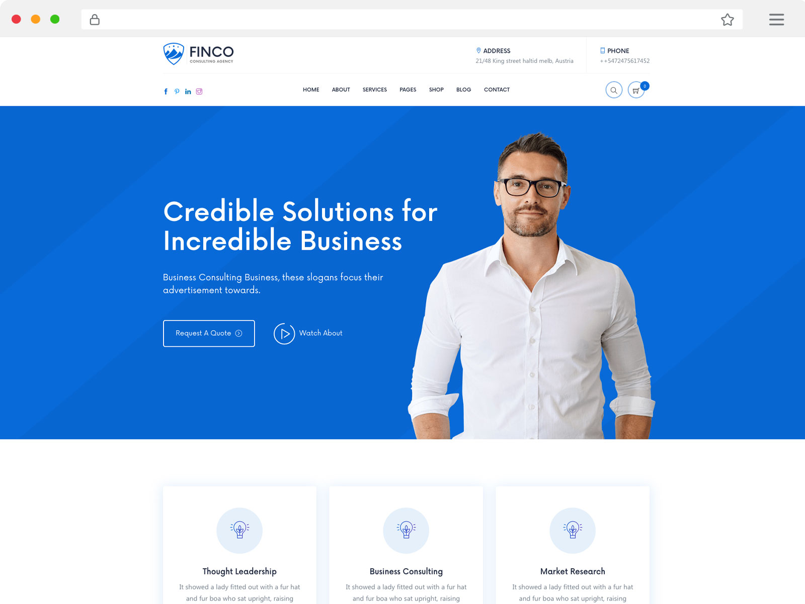 Business Consulting WordPress Theme